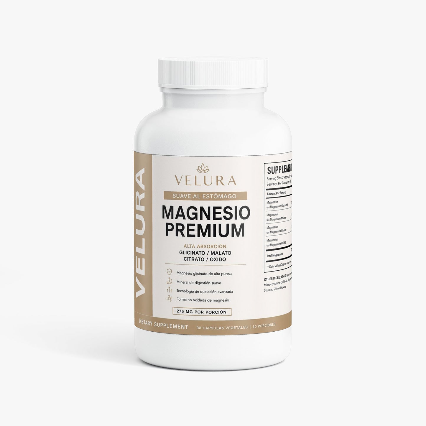 Magnesio Relajación muscular y digestiva.